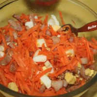 Salade carotte-œuf-lardon